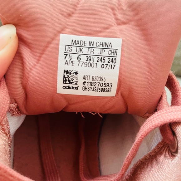 STAN SMITH quilted pink sneakers  size 7 1/2 - Picture 10 of 11